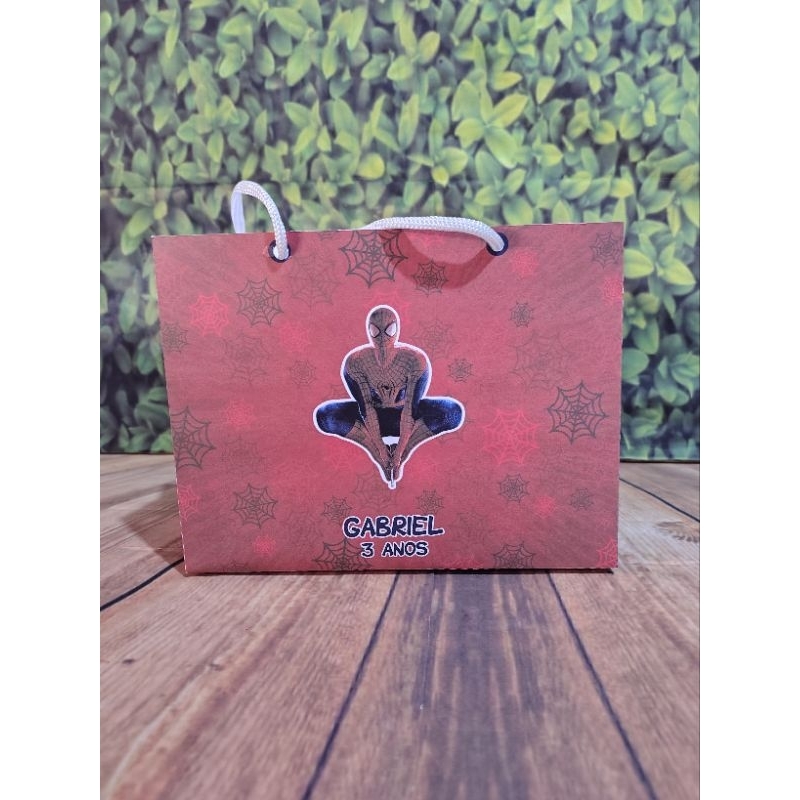 Sacolinha Homem Aranha Personalizada | Sacolinha | Lembrancinha | Aniversário Spiderman