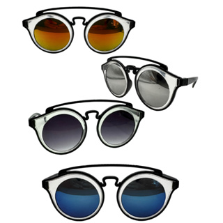 Oculos escuros de sol  OC- 01 modernos redondo moda colorido lentes espelhadas Top Verão em Oferta na Shopee