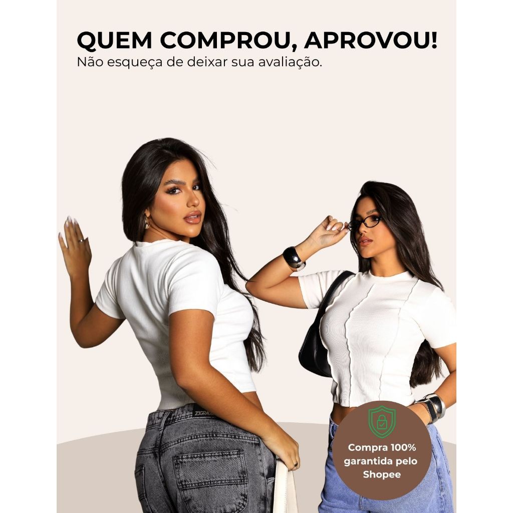 Blusa Feminina Friso Ribana Canelada Casual Premium Estilosa Versátil Moda Feminina Tendencia Verão em Oferta na Shopee