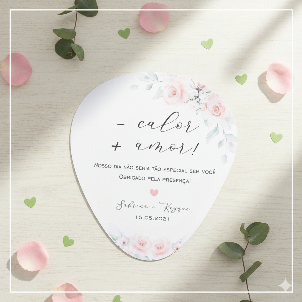 Leque de papel (Ventarola) - Varias cores