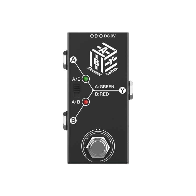 Pedal de Seleção Para Guitarra Baixo Aby Seletor De Canal Switch Box Preto
