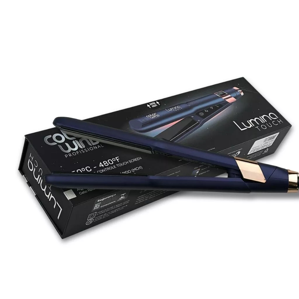 Prancha Chapinha Lumina Touch Graphite Color Wind Profissional Bivolt -80 a  250ºC-
