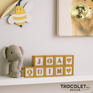 Cubo Decorativo Personalizado 8x8cm em MDF – Nome para Quarto de Bebê NOVIDADE