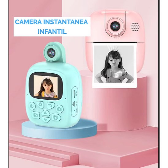 Câmera De Impressão Instantânea Para Crianças Vídeo Fotografia Digital Para Meninos E Meninas