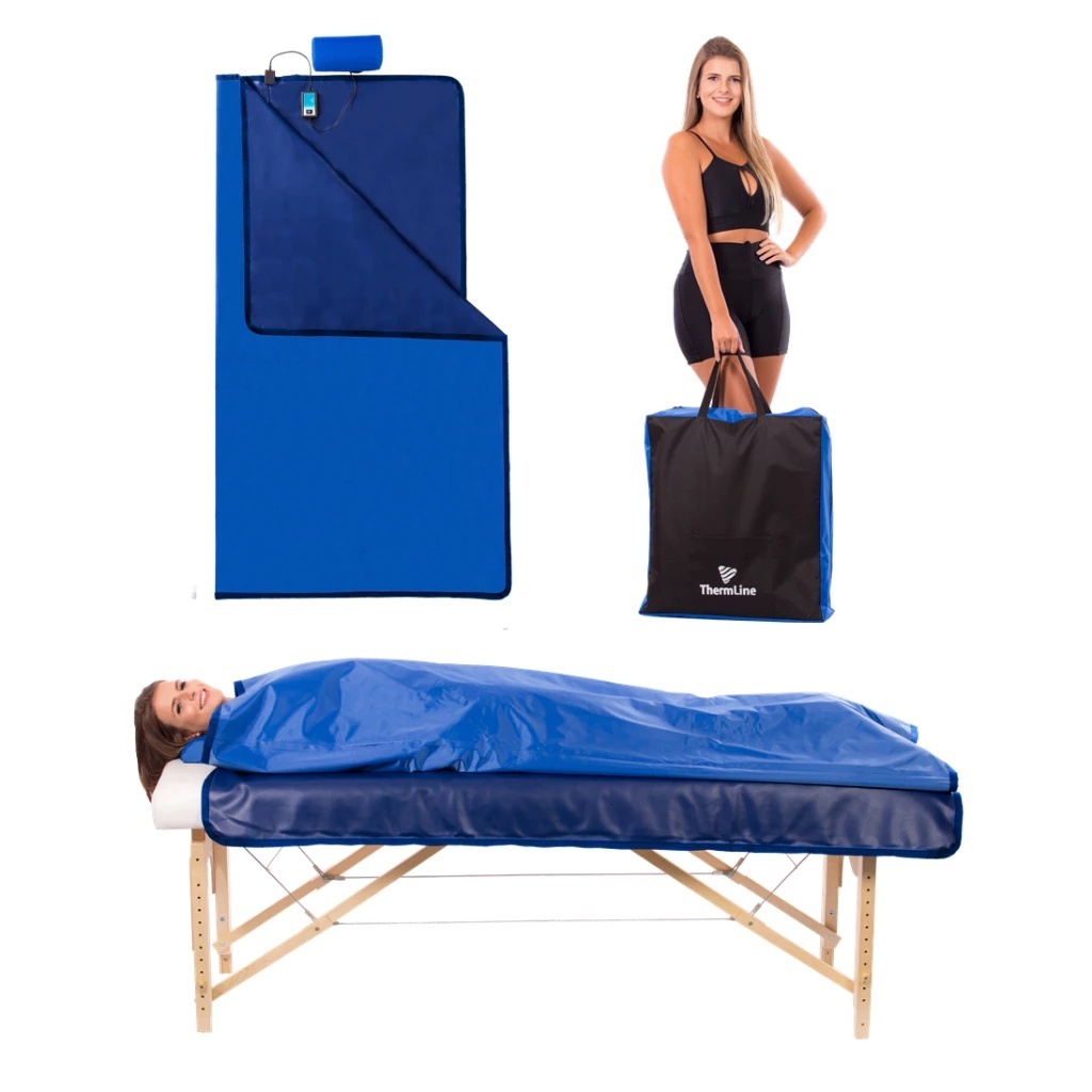 Manta Térmica Elétrica Estética Corporal Extra Grande Tipo Saco Infravermelho 127V 220V180x190 cm