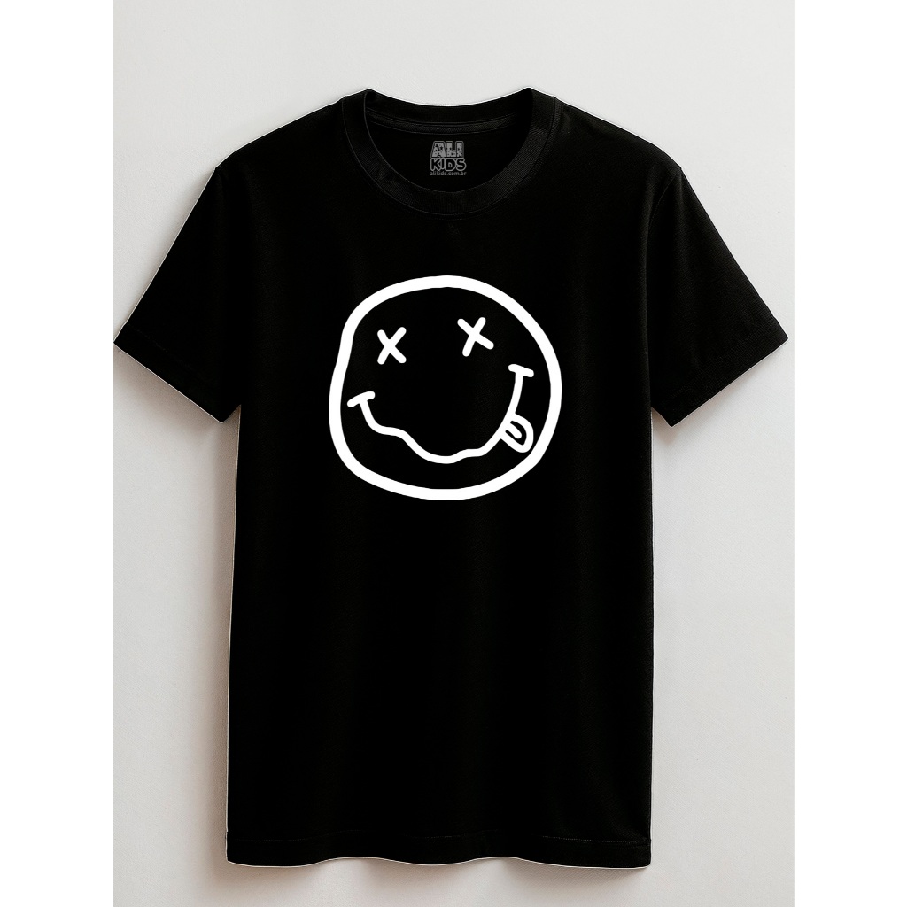 Camisa Juvenil e Infantil 2 ao 16 anos Urban Emoji Língua Unissex