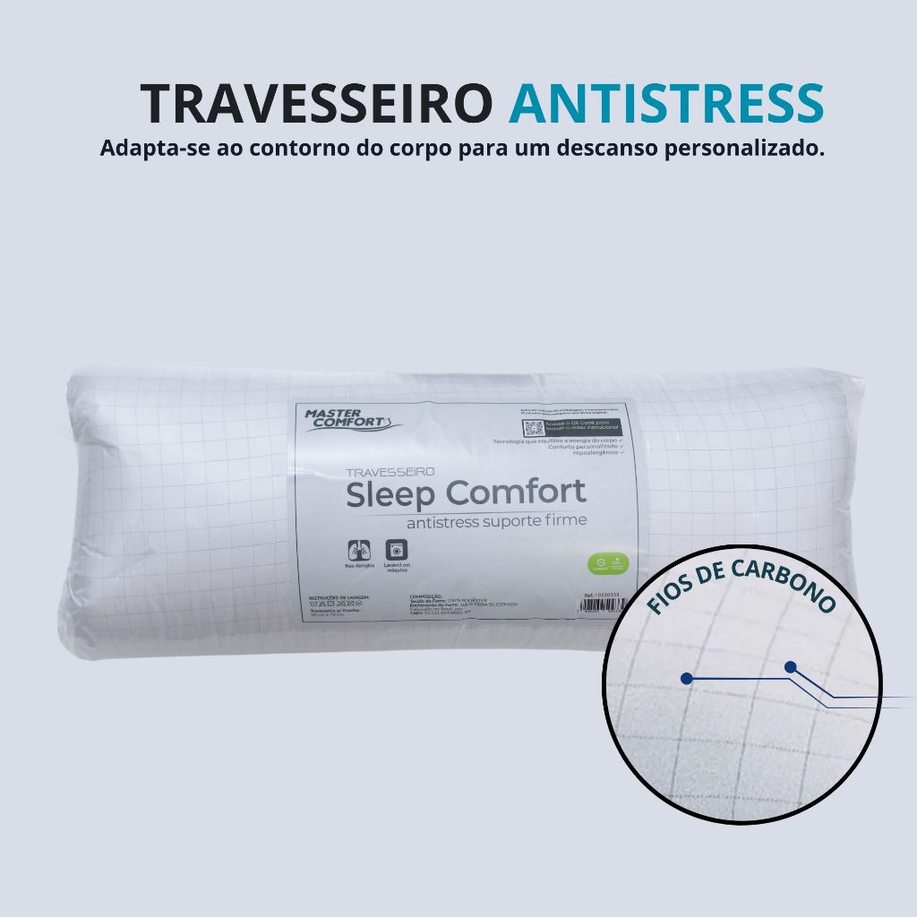 Travesseiro Antistress Antialérgico 50cm x 70cm Toque Acetinado Macio Suporte Firme em Oferta na Shopee