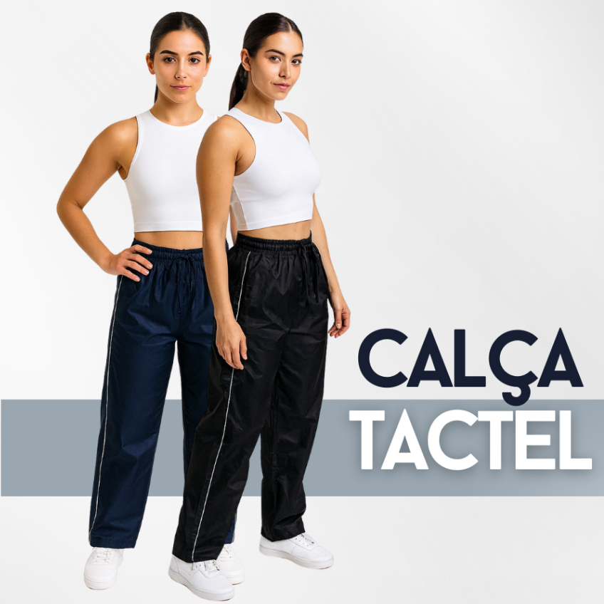 Calça Tactel Feminina Esportiva Academia Fitness Jogger Corrida Treino Casual Moda Streetwear