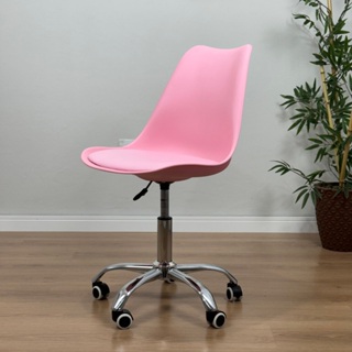 Cadeira De Escritorio Eames Giratoria Estofada Com Rodinha em Oferta na Shopee