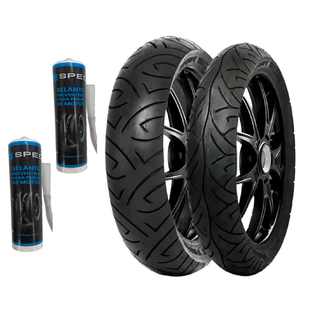 Par de Pneu 110/70-17 54H + 140/70-17 66H PIRELLI Sport Demon + SELANTE FURO PNEU Cb250 Twister Cb300 Honda