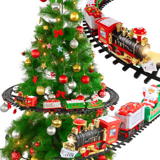 Trenzinho Natalino Para Árvore Trem De Natal Luz Movimento Som Papai Noel