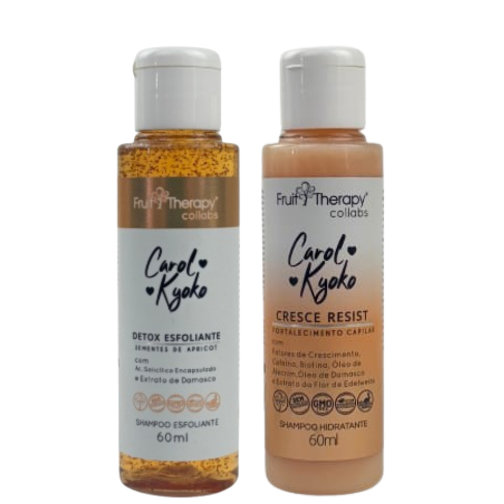 Kit Shampoo Detox Esfoliante + Cresce Resist Carol Kyoko Mini 2x60ml Left