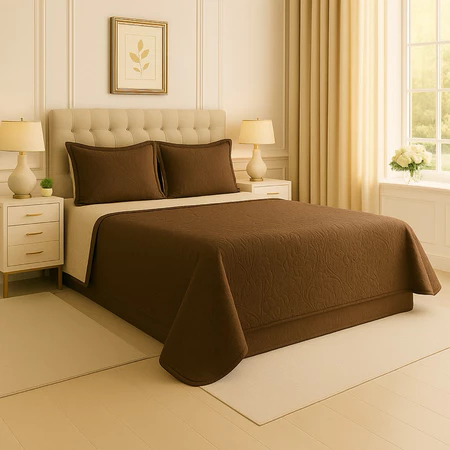 Cobreleito Box/Queen Dupla Face – Estampas Lisas, Macio e Elegante em Oferta na Shopee