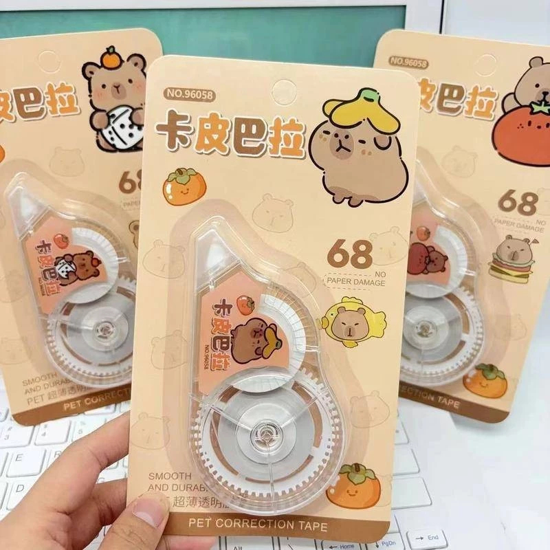 Fita Corretiva Capivara 30M x 5mm Correção Papelaria Fofa Divertida Material Escolar Correction Tape em Oferta na Shopee