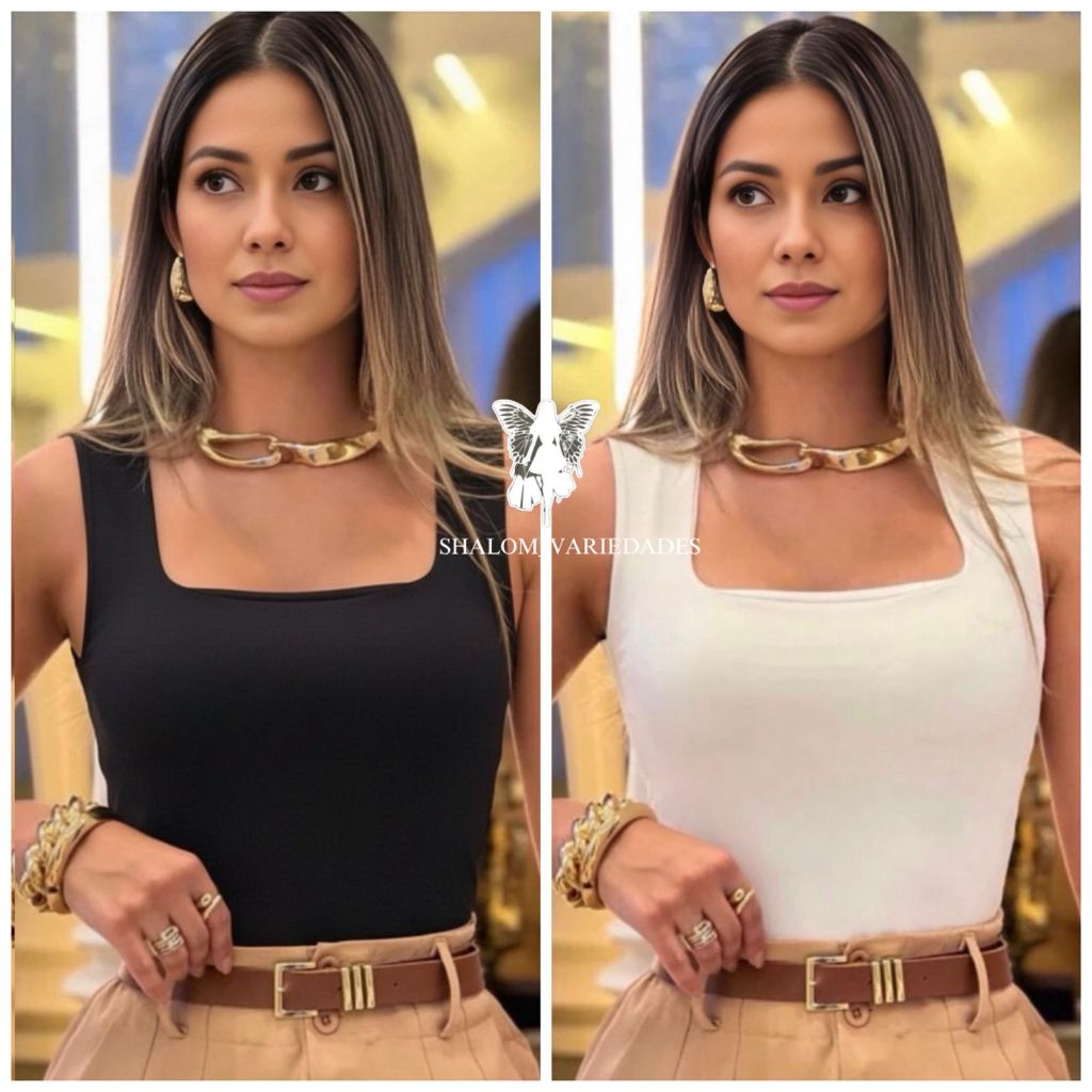Kit 2 Body Regata Feminino Decote Quadrado Tecido Suplex Premium Alta Qualidade Body com Decote Body Feminino em Oferta na Shopee