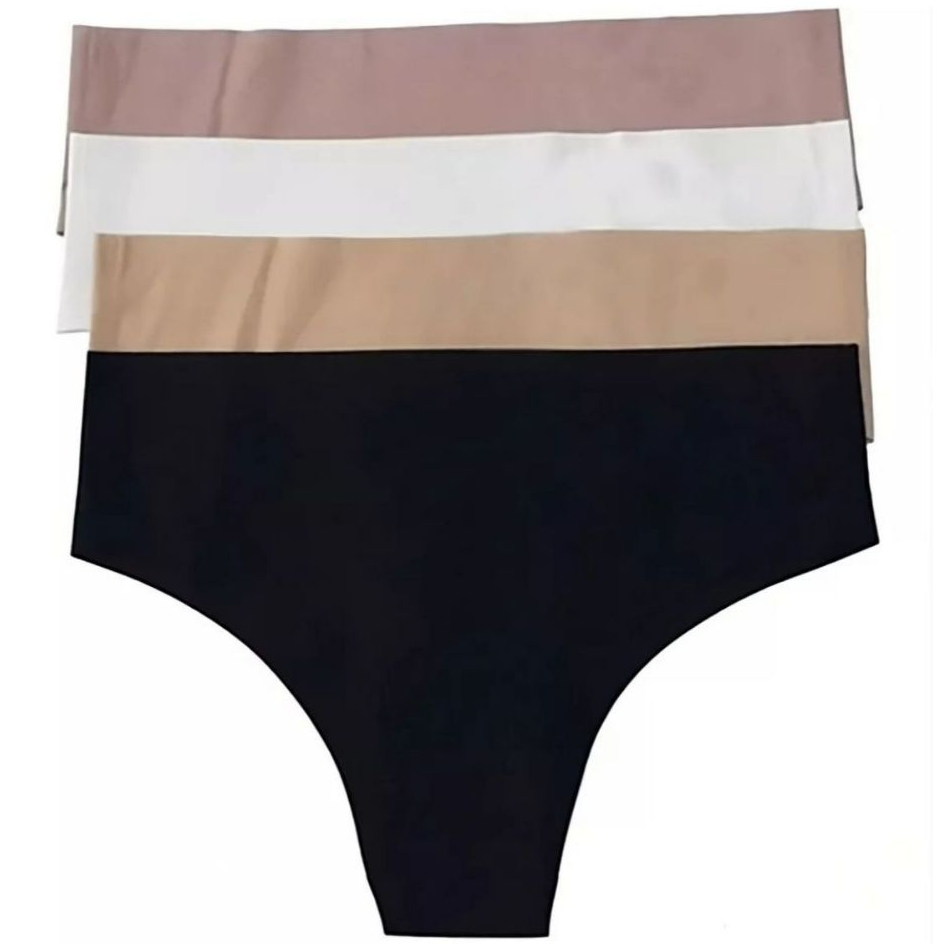 Kit Calcinhas Cintura Alta Cos Alto Confortável Sem Costura Poliamida em Oferta na Shopee