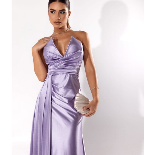 Vestido Longo de Festa Sereia Brilhante Tomara que Caia Estiloso Casamento Formatura