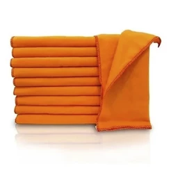 Flanelas Grande Laranja 100% Algodão Limpeza Sem Riscar Absorção Multiuso Automotivo 38x58cm