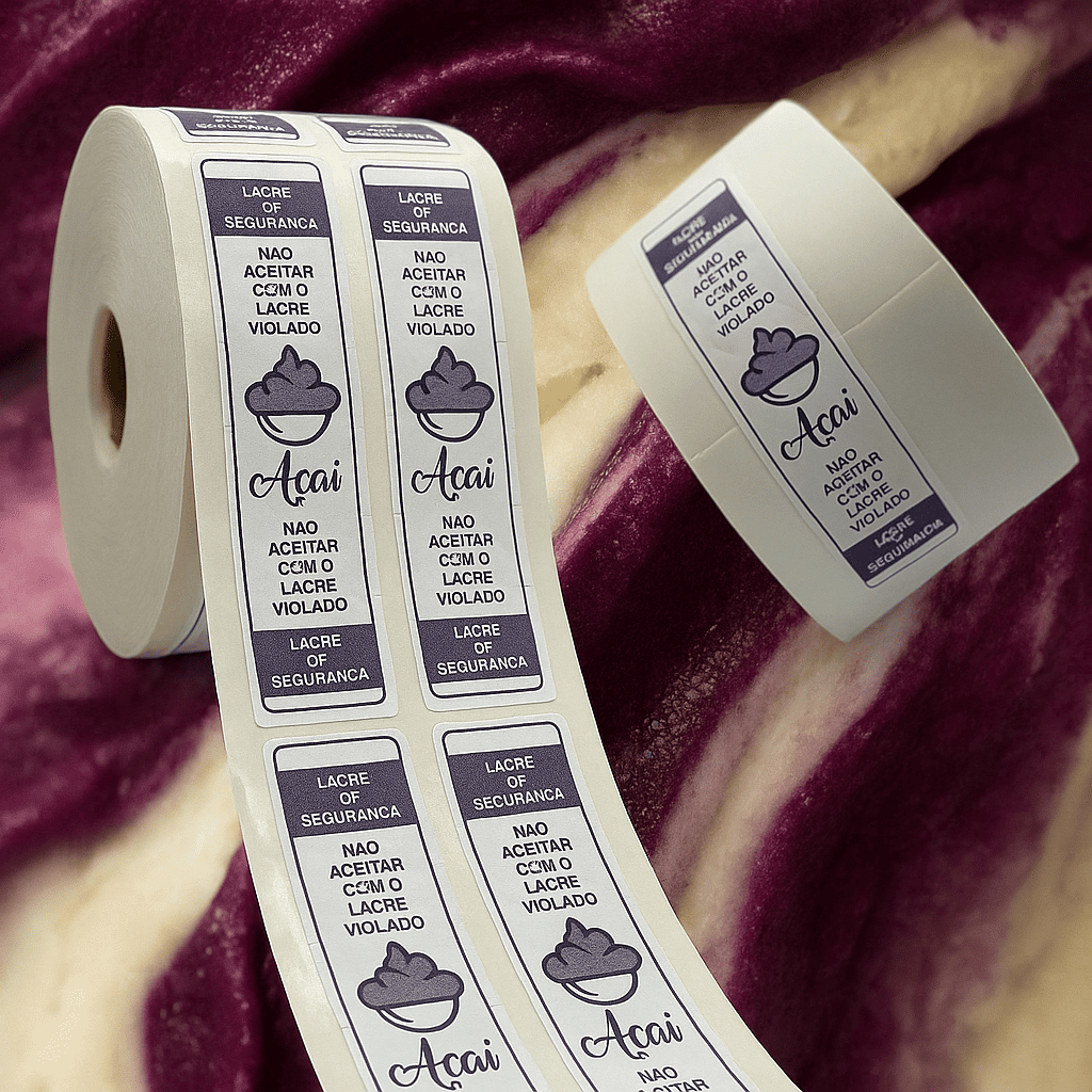 Lacres de Segurança Adesivo Delivery Para Açaí 10x2cm 1000 Unidades em Oferta na Shopee