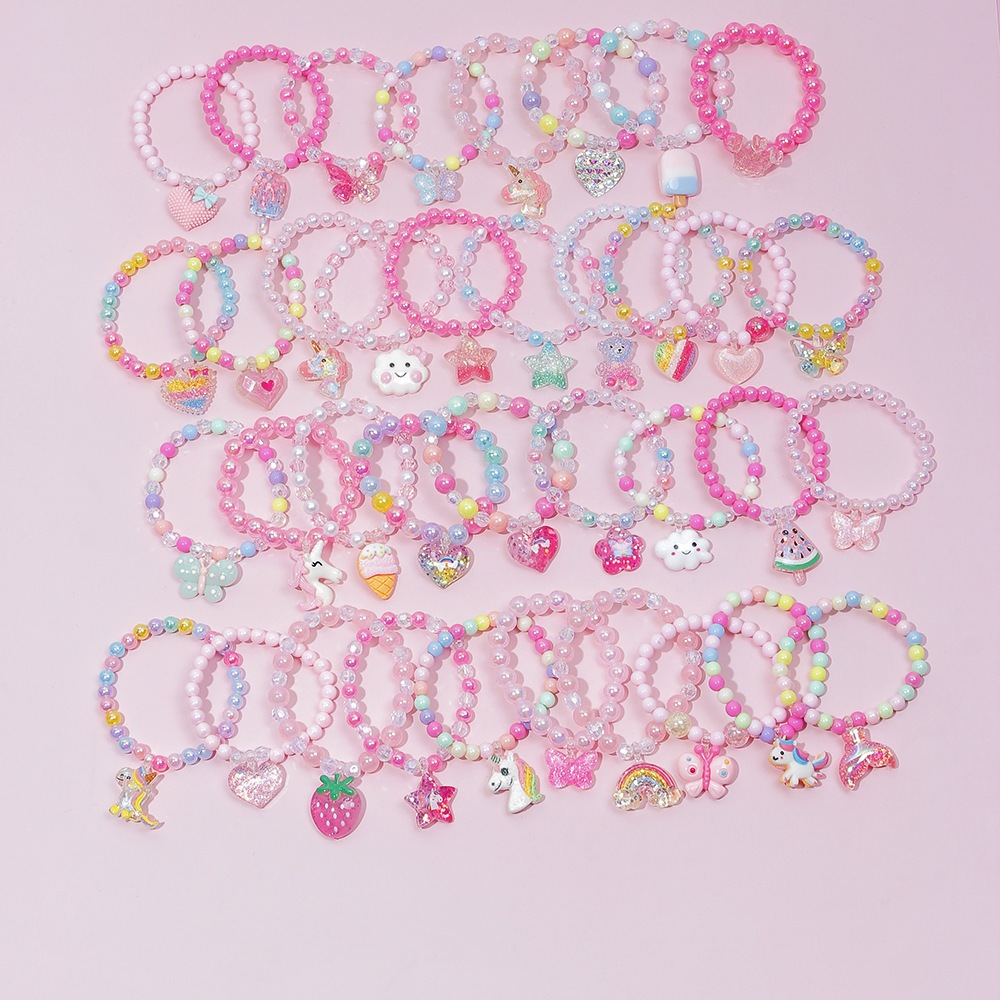 24 Pulseiras(6 conjuntos) Para Criança Infantil Frutas Doces Coloridos 24 Pulseiras(6 conjuntos) Para Criança Infantil Frutas Doces Coloridos