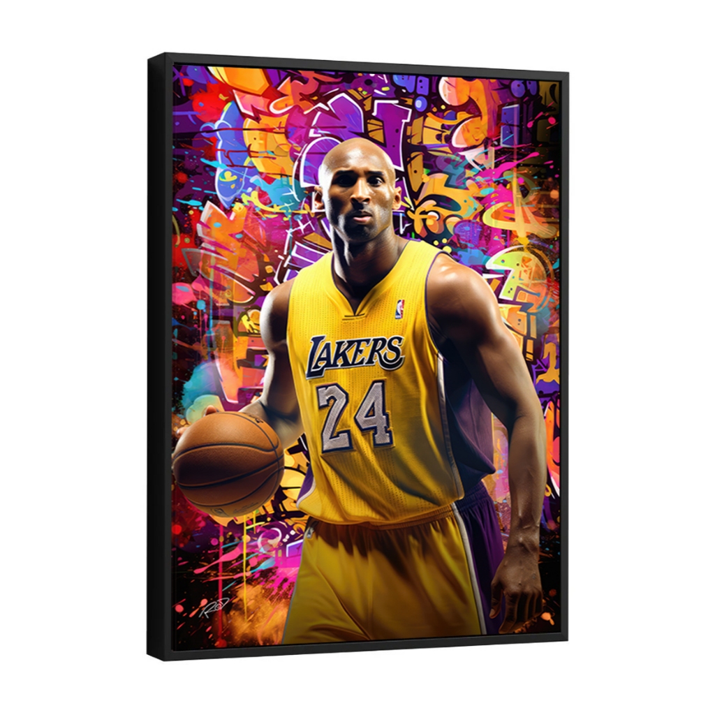 Quadro Basquete Paixão Kobe Bryant 24 Lakers Esporte Grafite Quarto