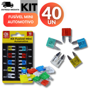 Kit com 40 Unidades Fusível Lâmina Mini Automotivo Universal 10A em Oferta na Shopee