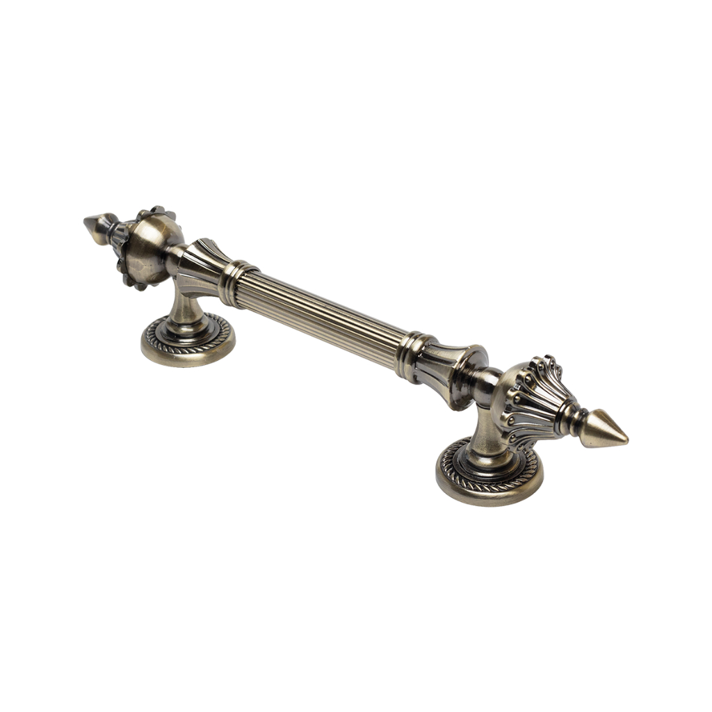 Puxador De Porta Pivotante Colonial Rustico Metal Clássico Alça 150mm