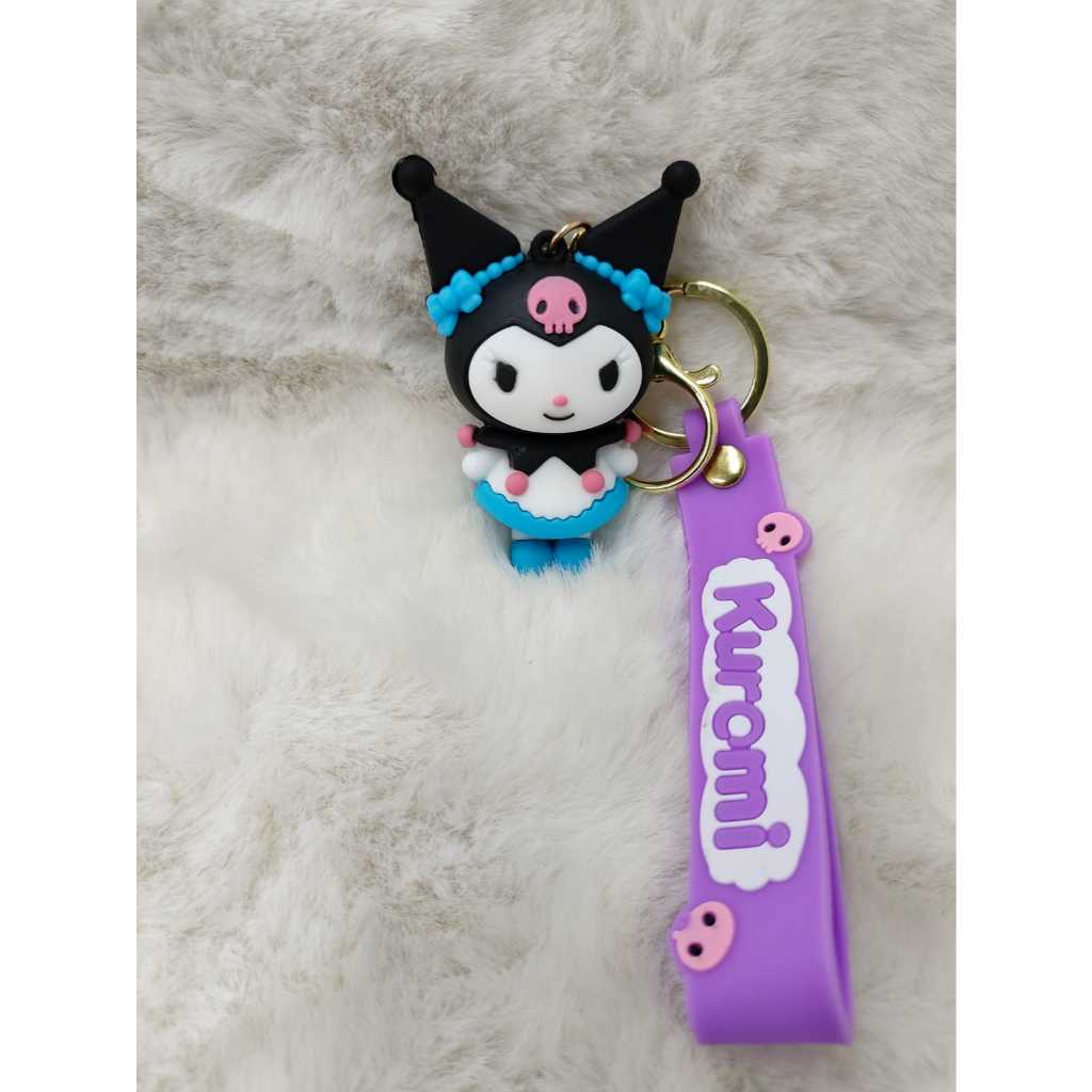 Chaveiro Kuromi Fofo 3D com Alça Roxa – Vários Modelos - detalhe