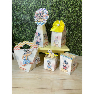 Kit Festa Infantil TURMA DO MICKEY AQUARELA 3D - Lembrancinhas Aniversário - Caixinhas Personalizadas