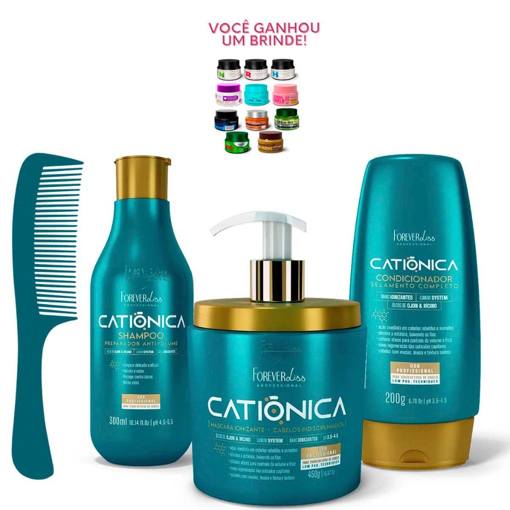 Kit Ionizante Catiônica Completa Brilho Completo Forever Liss