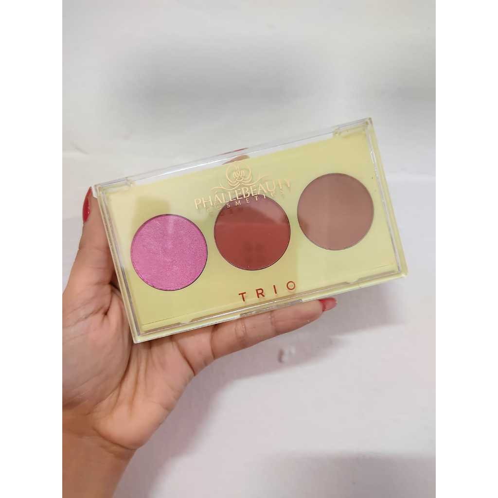 Trio Paleta De Blush Iluminador Contorno - Phallebeauty