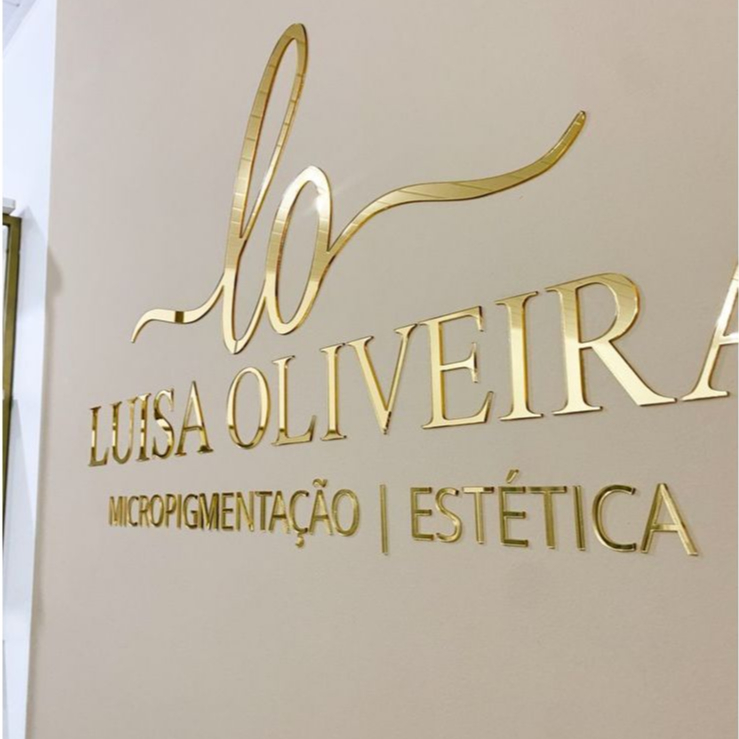 Logo em Acrílico Espelhado 2mm – Rosé, Dourado, preto ou Prateado
