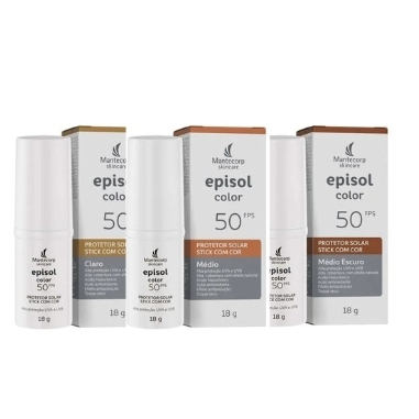 Episol Color Stick Mantecorp Skincare - Protetor Solar com Cor FPS50 18g