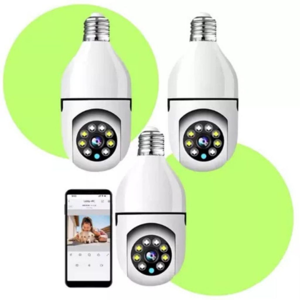 Kit 3 Câmeras Mini IP  Wifi sem fio visão noturna microfone auto falante acesso remoto aplicativo.XHL_OFFICIAL STORE