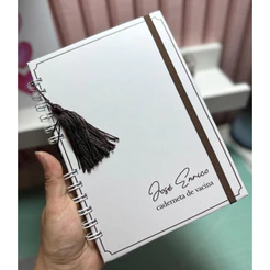Caderneta do ADULTO Vacinação Neutra Minimalista Personalizada com Nome