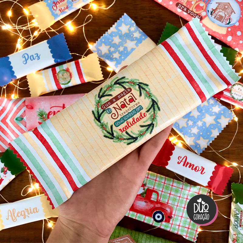 Capa Personalizada | Barra de Chocolate | Criamos Qualquer Tema | Natal