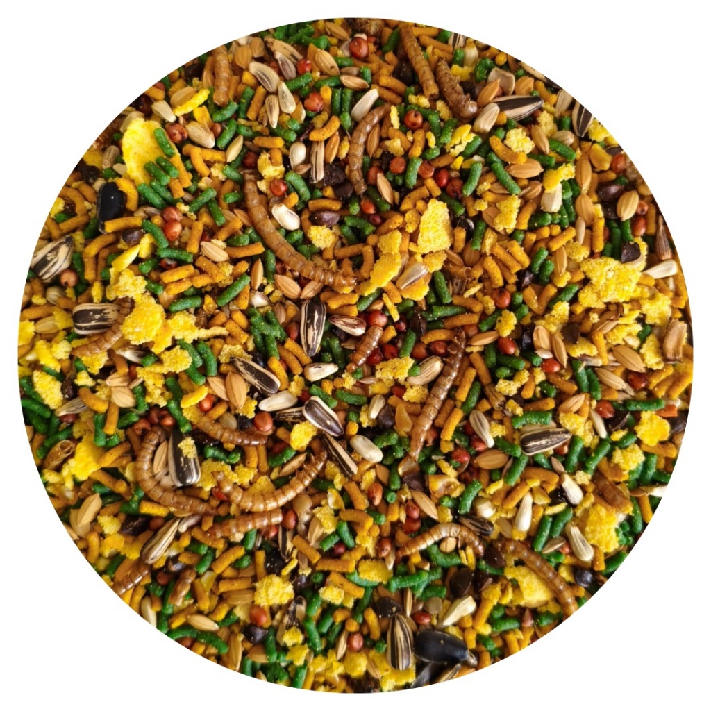 Mistura Trinca Ferro Milho Verde com Tenébrio 5kg - Linha Premium - Pixarro - Linha Supramix.