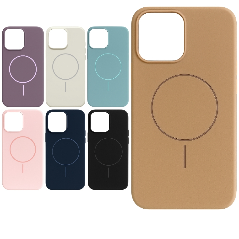 Capa Com Magsafe Para Iphone 14 Normal Magnética Case Capinha Carregamento Silicone Colorida MAO-001