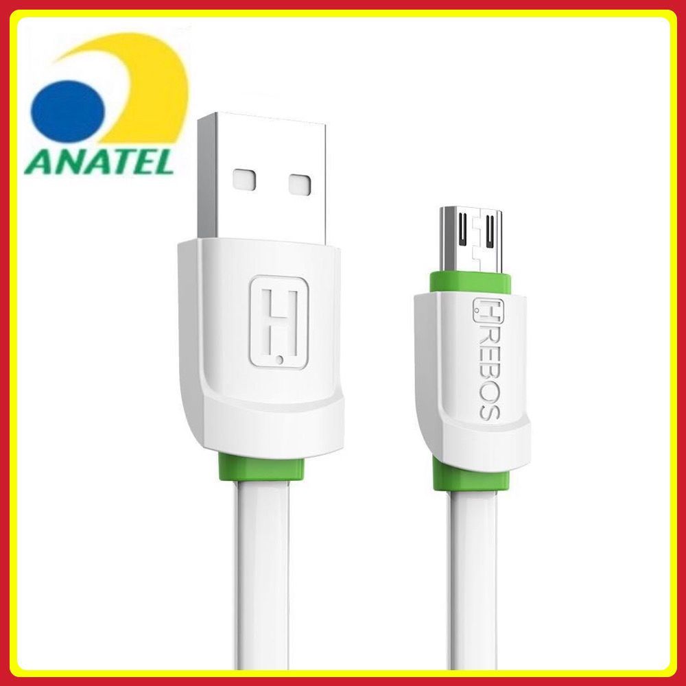 Cabo Turbo V8 Carregamento Rápido 1,2M Micro USB / V8 HRebos original HS-123 057v