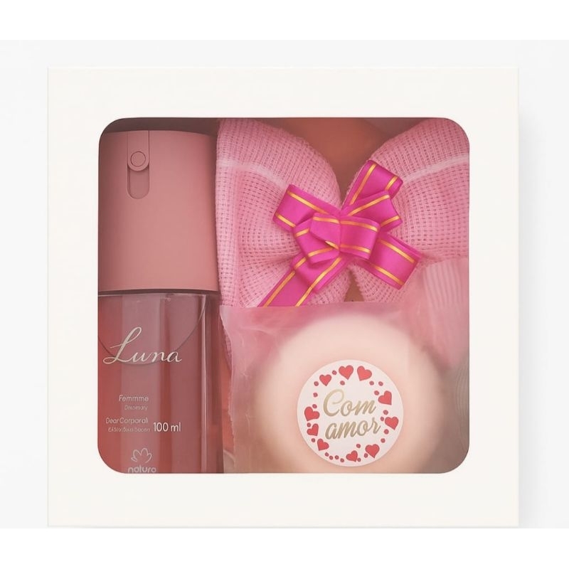 NAtura KIT Feminino Desodorante, hidratante, Colônia e sabonete 90 g para presente