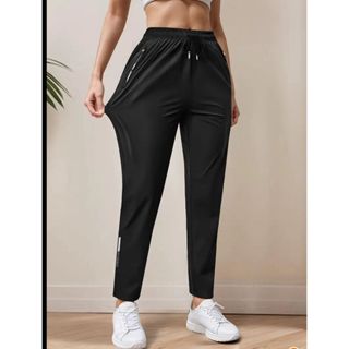 Calça Feminina Dry Fit Seda Gelada Com Elastano Esportiva Fitness Slim Fit em Oferta na Shopee