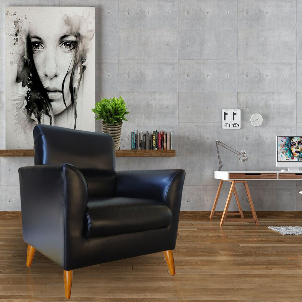 Poltrona Beatriz Decorativa Tecido Suede Para Salão  Beleza Sala Recepção Leitura Visammer