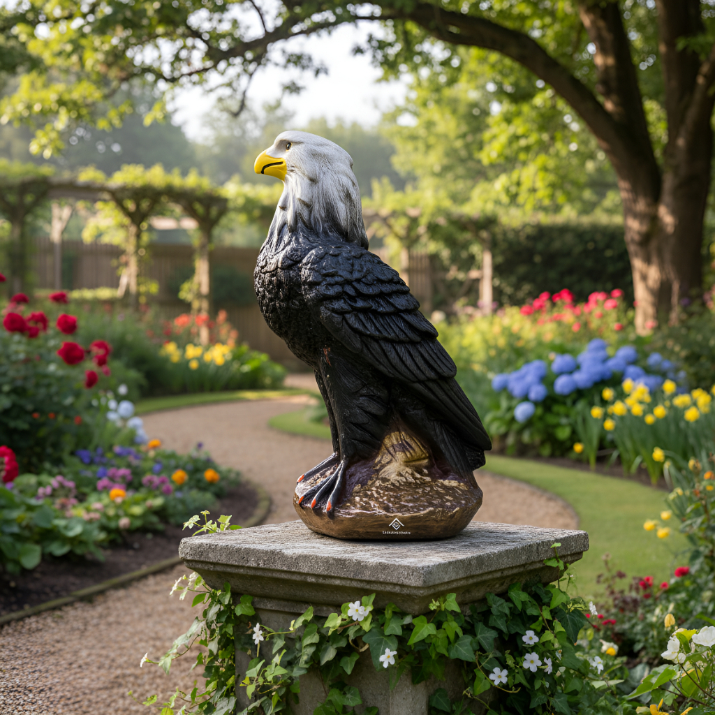 PRONTA ENTREGA Decoração Gavião Águia de Gesso Estátua Espanta Pombo Pássaro Para Jardim Fazenda Telhado Muro