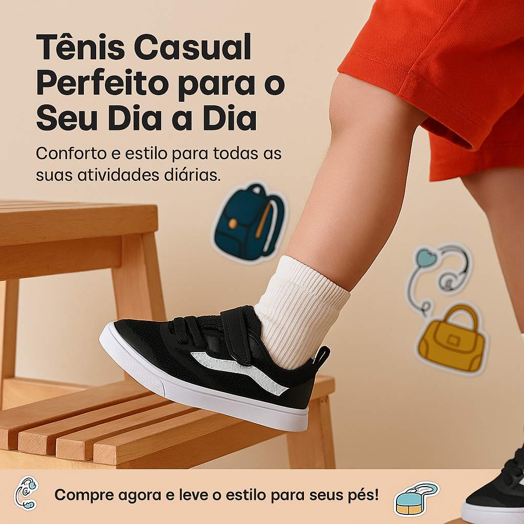 Tênis Escolar Preto Infantil Menino - Perfeito para o seu Dia a Dia - Leve 20 ao 33 Envio Rápido em Oferta na Shopee