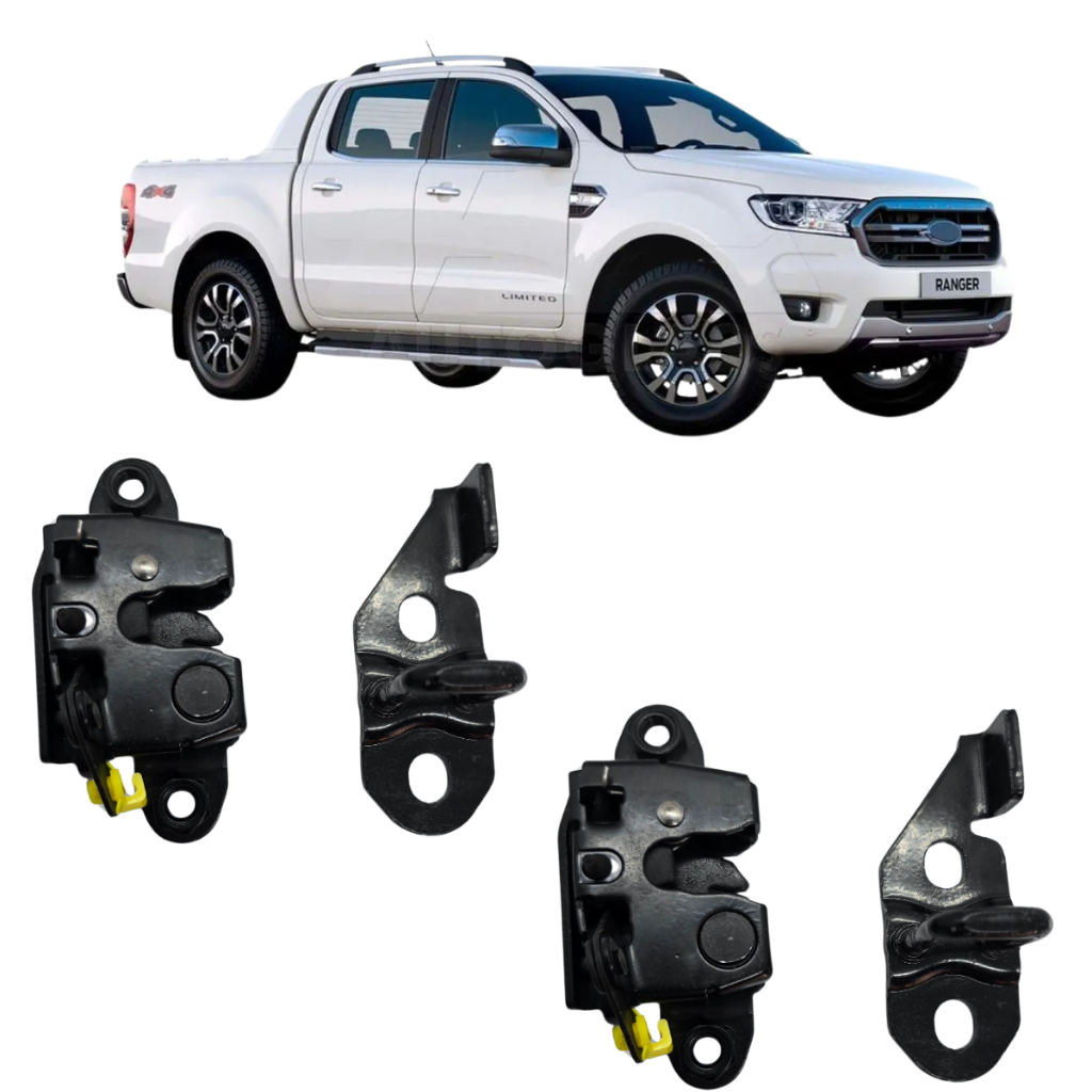 Par Fechadura Batente Tampa Traseira Ford Ranger 2014 - 2020 Caçamba Cargueiro