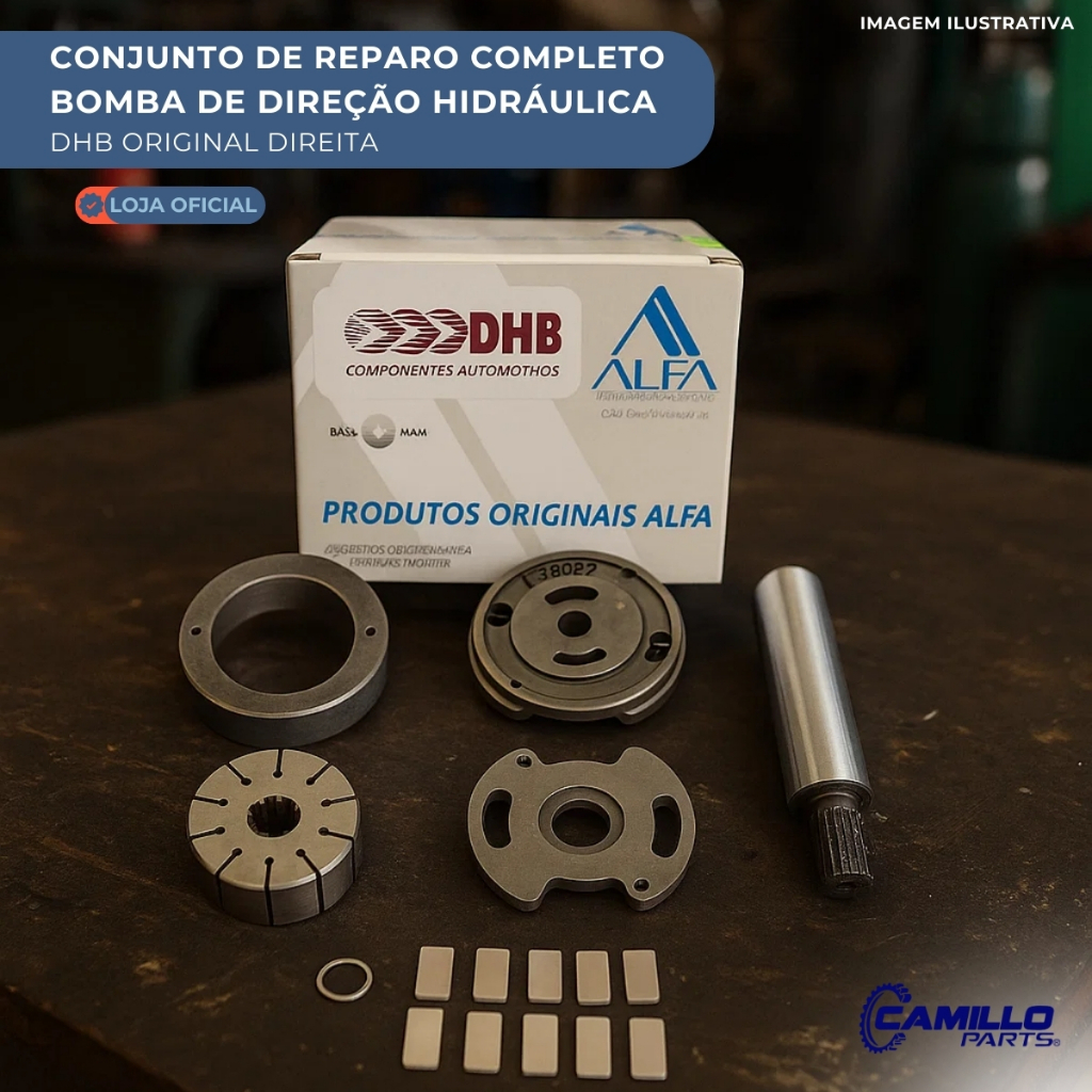 Conjunto Rotativo Reparo Rotor Bomba Direção Hidráulica DHB Original Direito