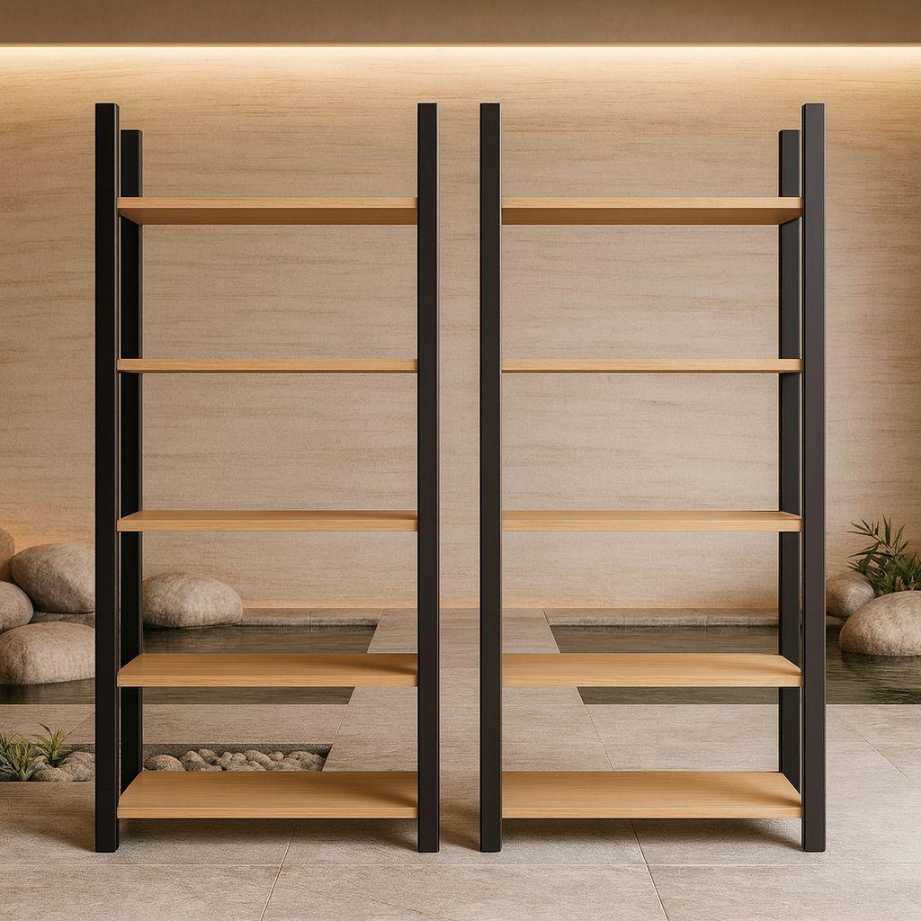 QUEIMA DE ESTOQUE - Kit 2 Estantes Industriais 5 Prateleiras Organizadora Multiuso