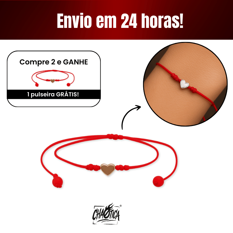 Pulseira Vermelha Pingente Coração ajustável  Proteção Sorte Akai ito Fio Vermelho do destino amor namorados em Oferta na Shopee