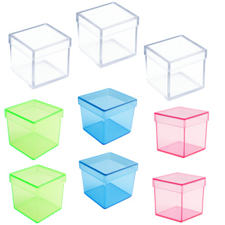 Kit  Caixinhas Acrílicas 10/20/30/40/50 5x5 cm para Aniversário Lembrancinha 10pç em Oferta na Shopee