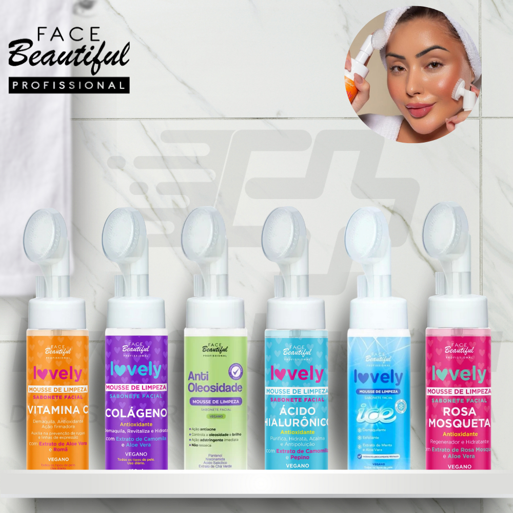 Sabonete de limpeza facial Mousse Skin care Lovely
